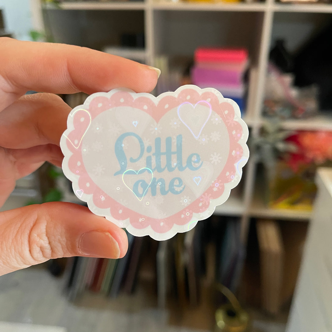 Little One Pastel Heart - Vinyl Sticker Sticker Restrained Grace   