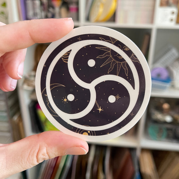 Celestial Witch BDSM Emblem - Vinyl Sticker
