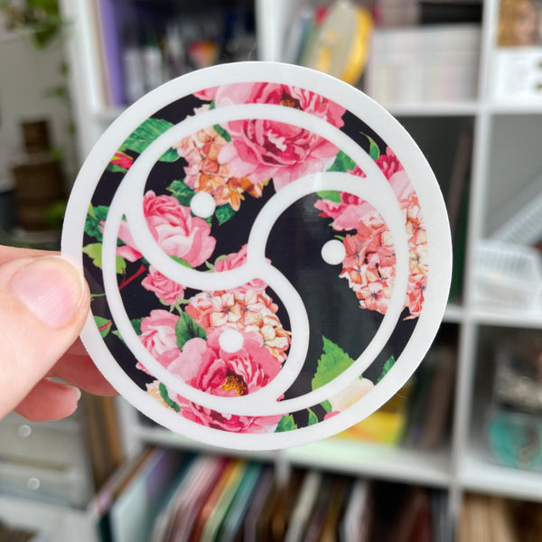 Sweet Wendie Floral BDSM Emblem - Vinyl Sticker