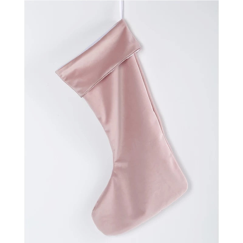 Velvet Stockings Christmas Decor Restrained Grace Pink  
