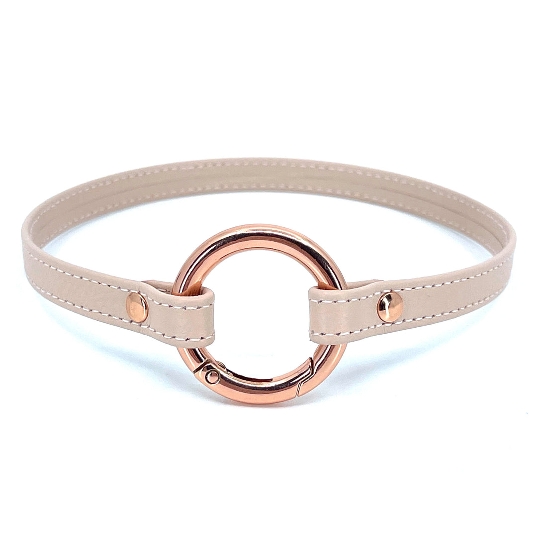 Blush Pink & Rose Gold Sleek Ring of O Collar Collar Restrained Grace   