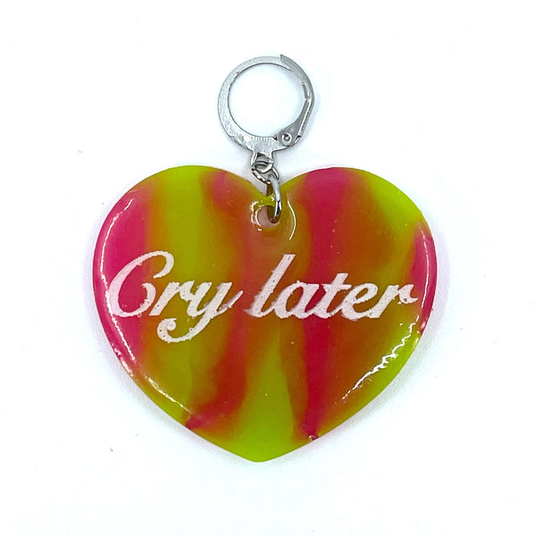 Cry Later Y2K Pendant Collar Tag Restrained Grace   