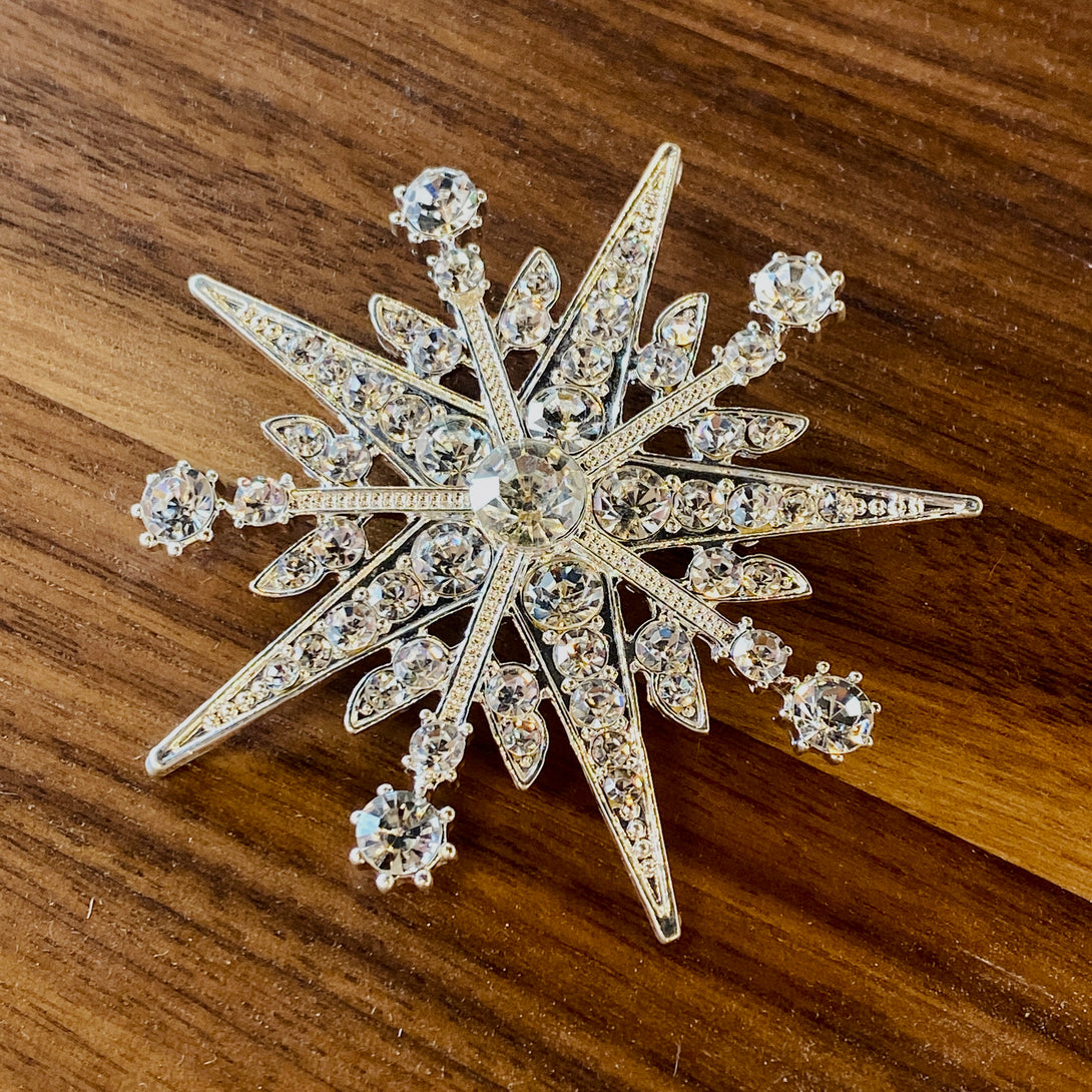 Snow Queen Brooch Brooch Restrained Grace Silver  