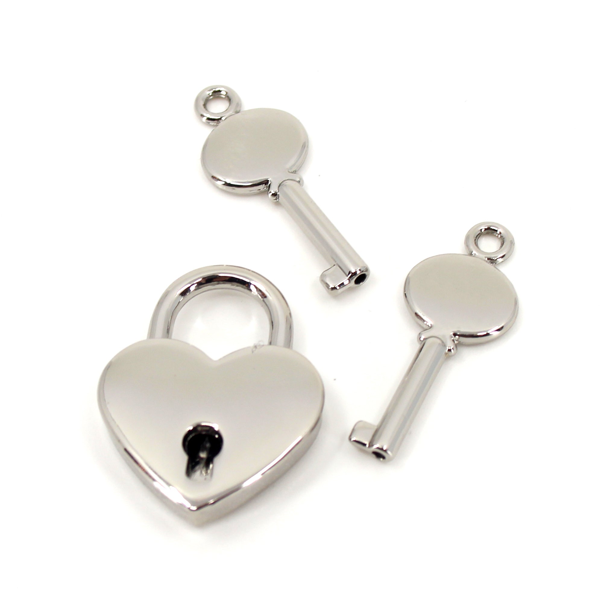 The Mini Heart Lock - BDSM Padlock Lock Restrained Grace Silver  