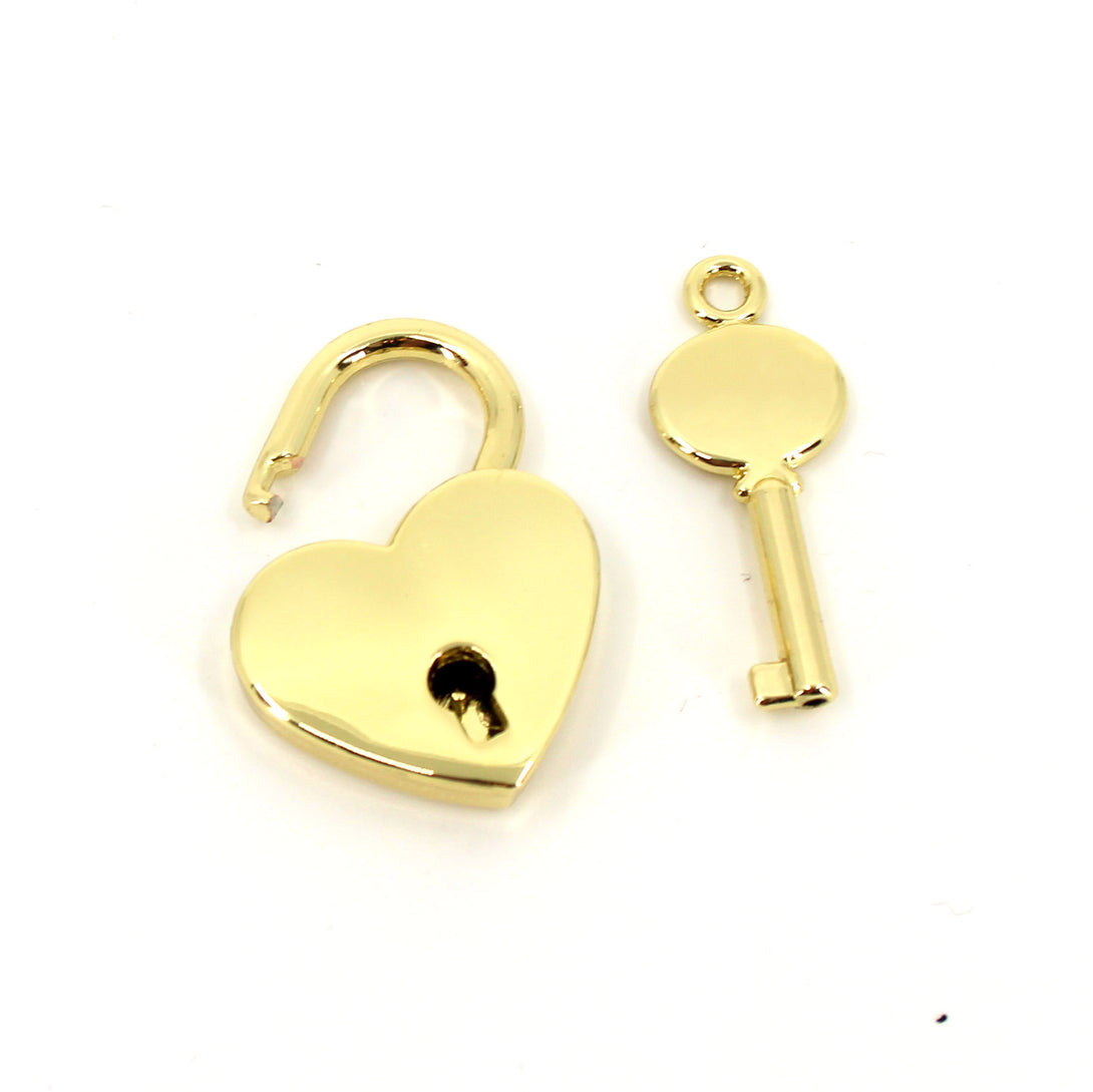 Engraved Heart Padlock - Personalized BDSM Working Lock Lock Restrained Grace Gold  
