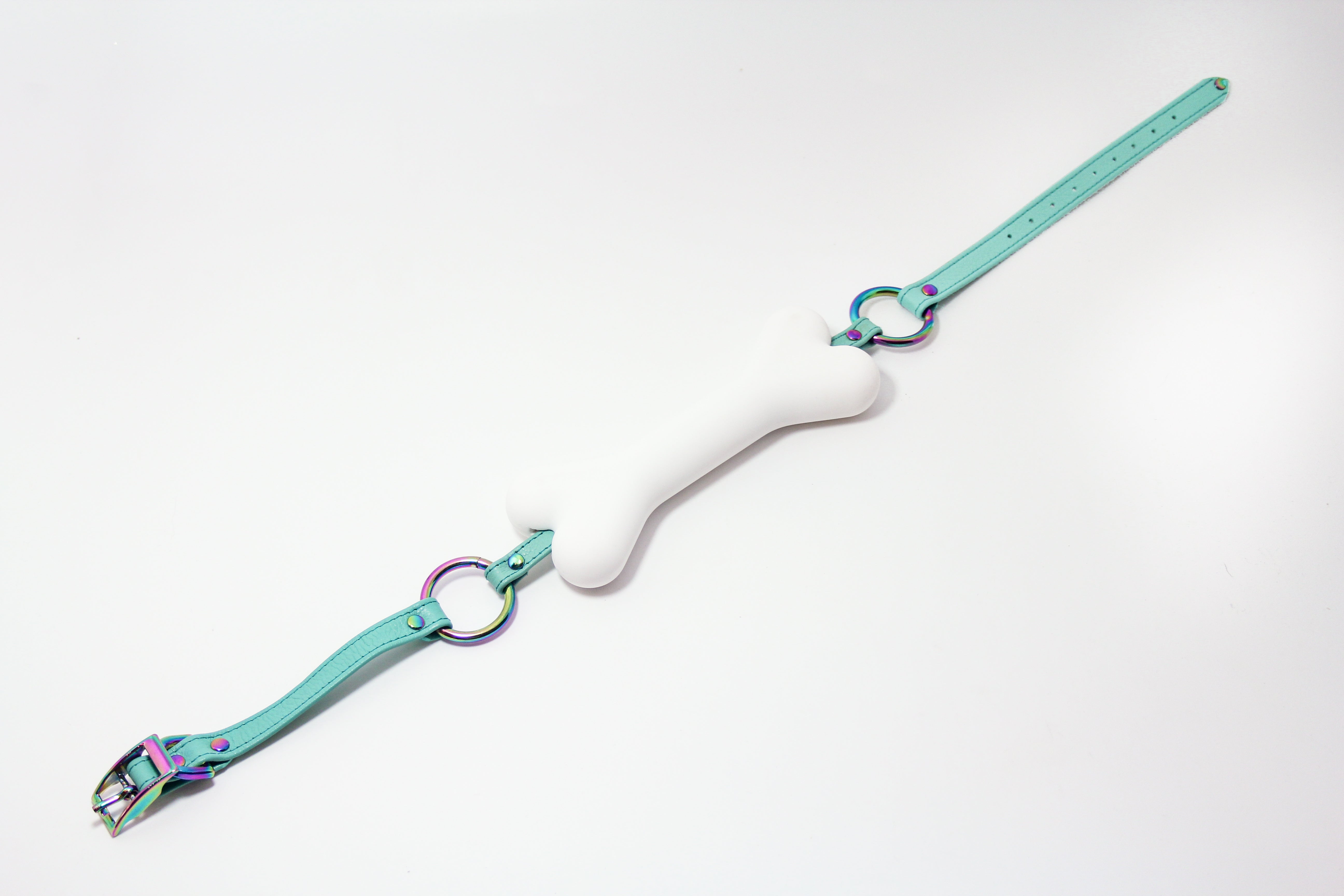 The Petite Leather Customizable Bone Gag Gag Restrained Grace   