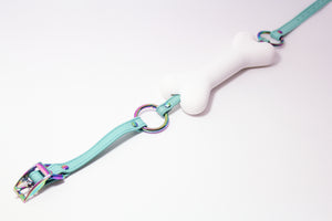 The Petite Leather Customizable Bone Gag Gag Restrained Grace   