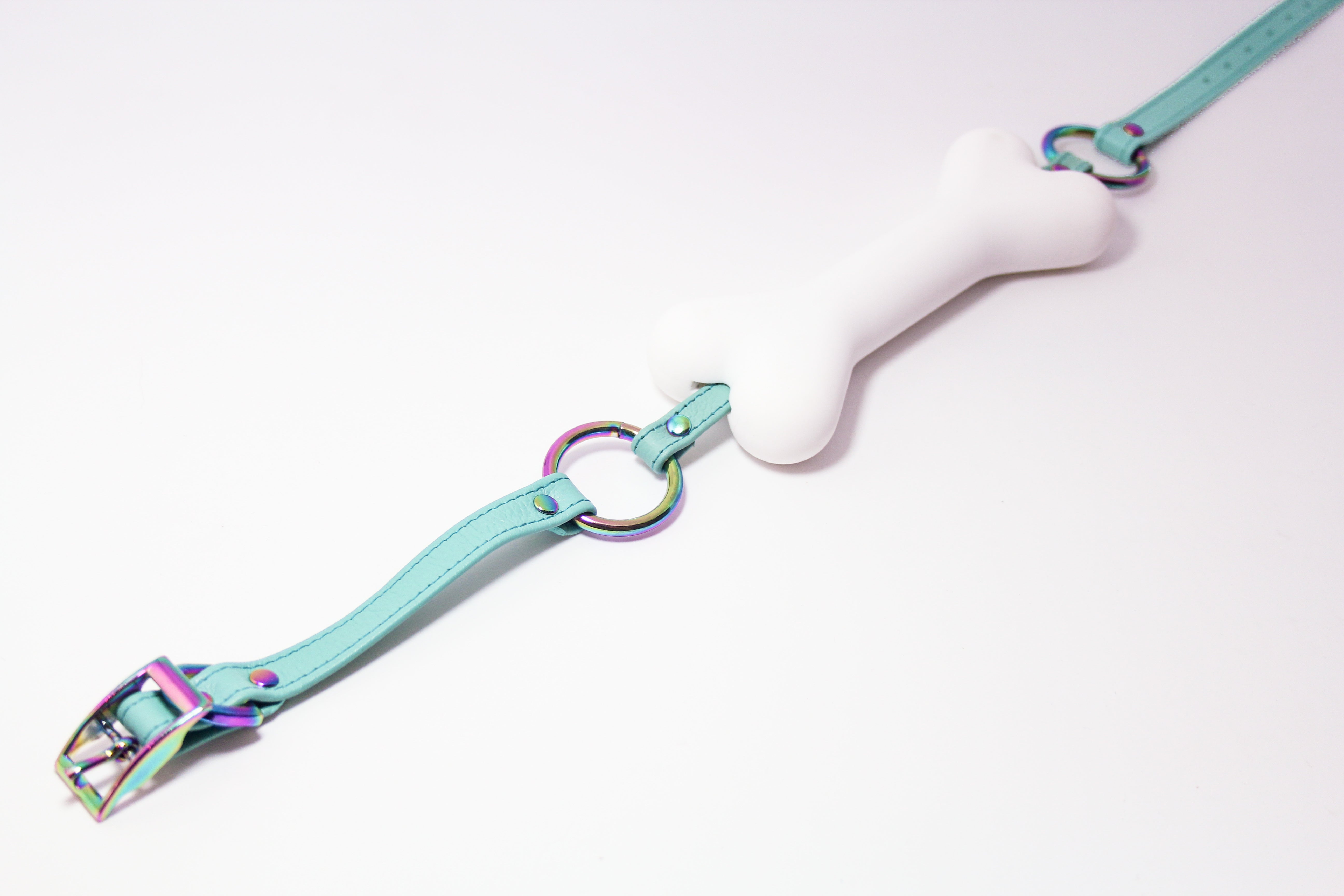 The Petite Leather Customizable Bone Gag Gag Restrained Grace   