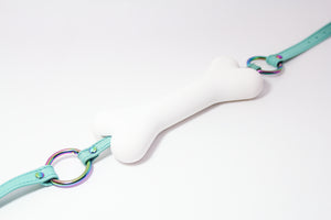 The Petite Leather Customizable Bone Gag Gag Restrained Grace   