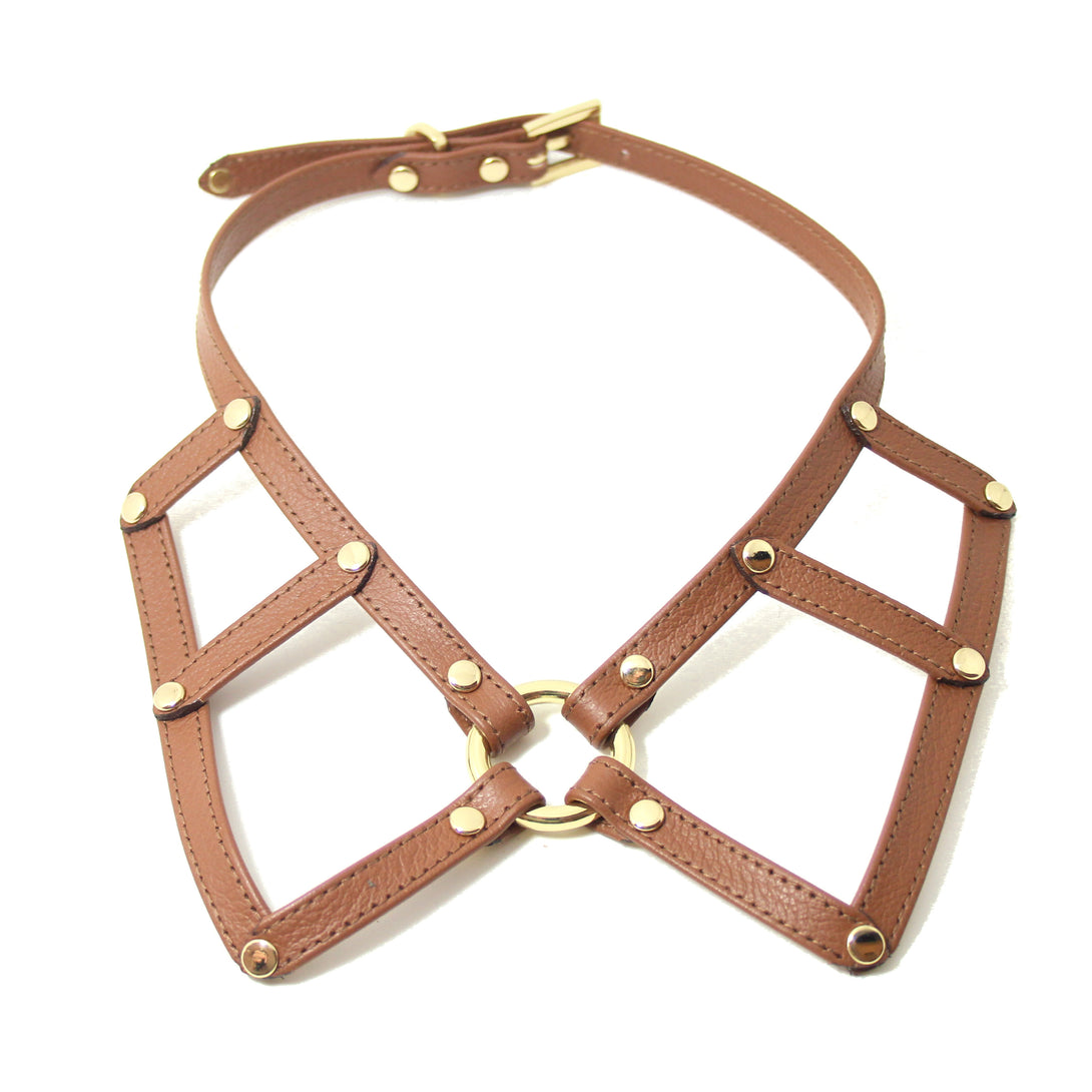 Custom Leather Peter Pan Collar - BDSM Day Collar Collar Restrained Grace   