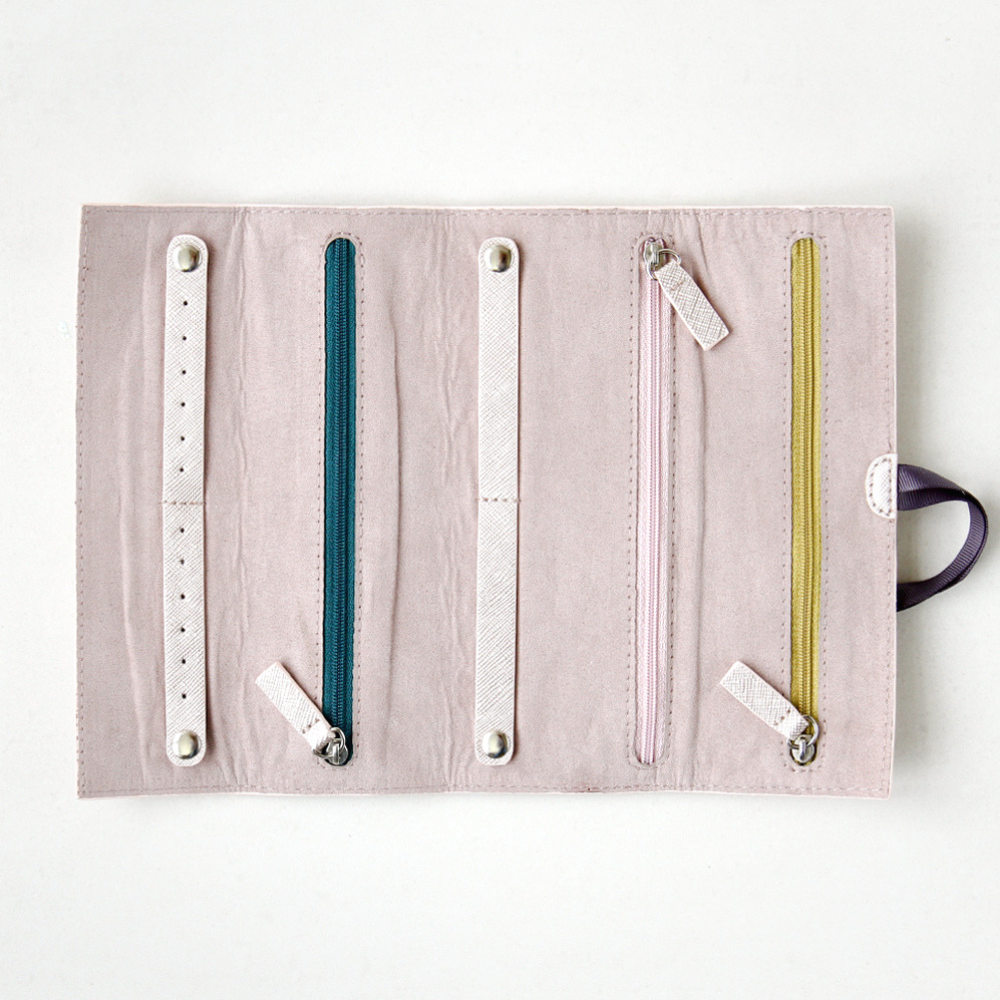 Caroline Gardner - Rose Gold Mini Jewelry Roll Jewelry Roll Caroline Gardner   