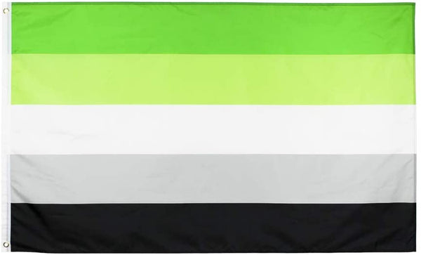 Aromantic Pride Flag Flag Restrained Grace   