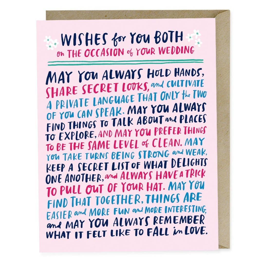 Em & Friends - Wishes For You Both Wedding Card Greeting Card Em & Friends   