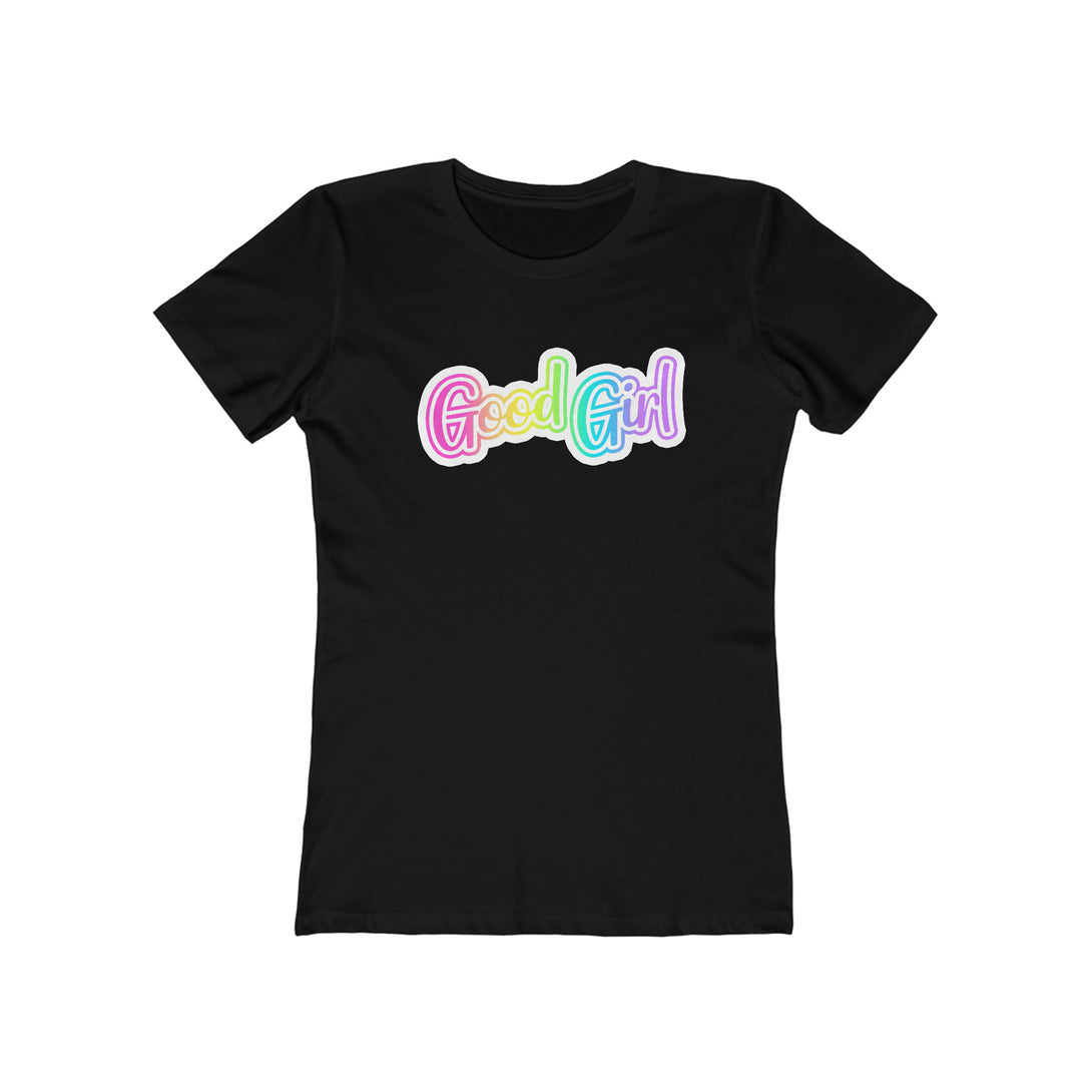 Frankly 90s Good Girl Femme Fit T-Shirt T-Shirt Restrained Grace Solid Black S 