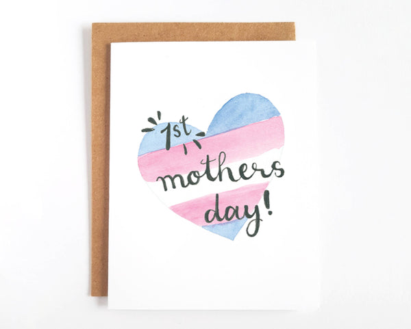 Little Rainbow Paper Co - 1st Mothers Day Trans Card Greeting Card Little Rainbow Paper Co   