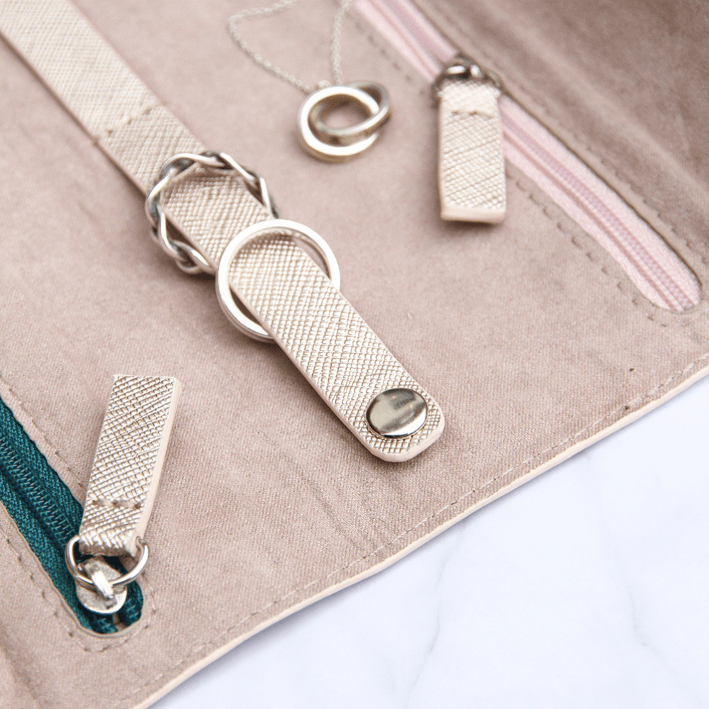 Caroline Gardner - Rose Gold Mini Jewelry Roll Jewelry Roll Caroline Gardner   