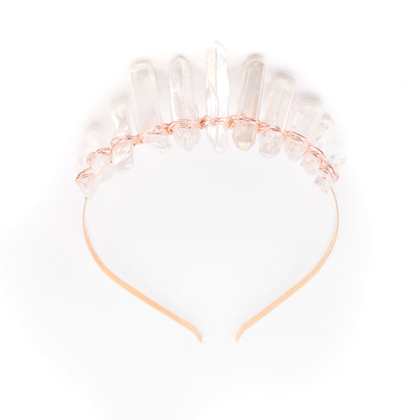Clear Crystal Point Tiara in Gold- Limited