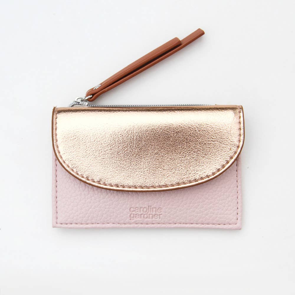 Caroline Gardner - Blush Pink & Rose Gold Cardholder Coin Purse Bags Caroline Gardner   