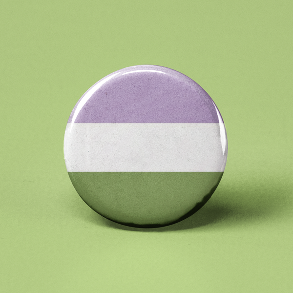 The Pin Pal Club - Genderqueer Flag Pinback Button