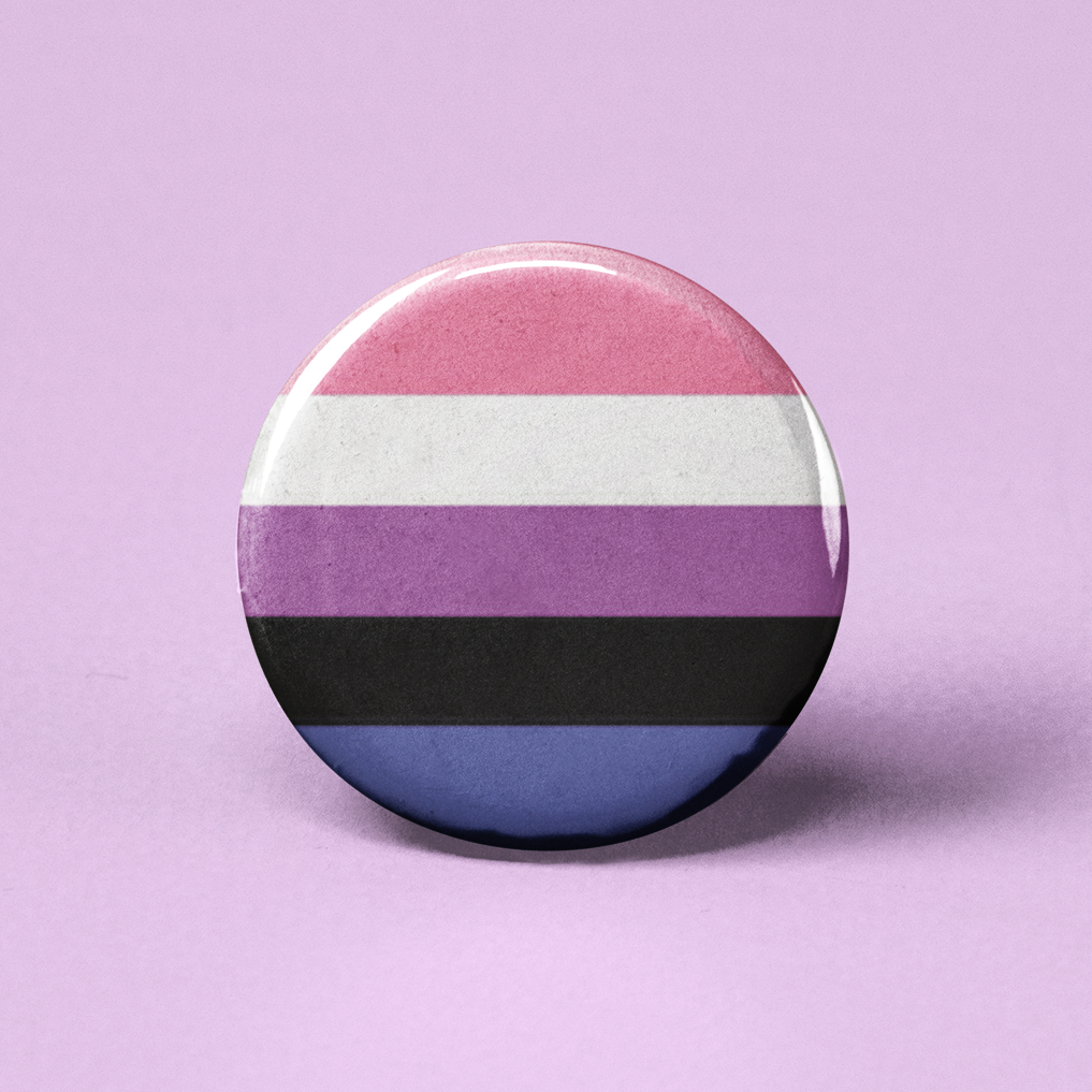The Pin Pal Club - Genderfluid Flag Pinback Button Button The Pin Pal Club   
