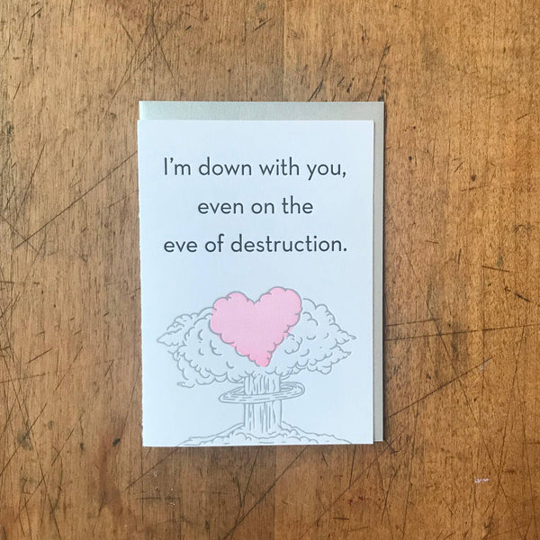 Letterpress PDX - Eve of Destruction Greeting Card