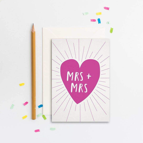 Natalie Alex Designs - Mrs and Mrs Wedding/Engagement Card Greeting Card Natalie Alex Designs   