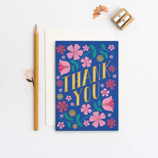 Natalie Alex Designs - Thank You Flora Card Greeting Card Natalie Alex Designs   