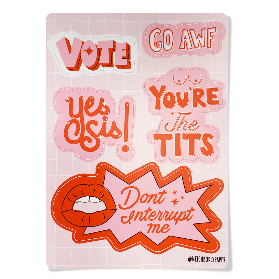 Neighborly Paper Feminist Sticker Sheet