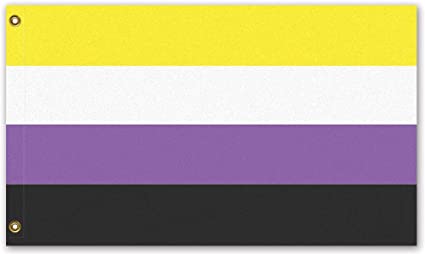 Nonbinary Pride Flag Flag Restrained Grace   