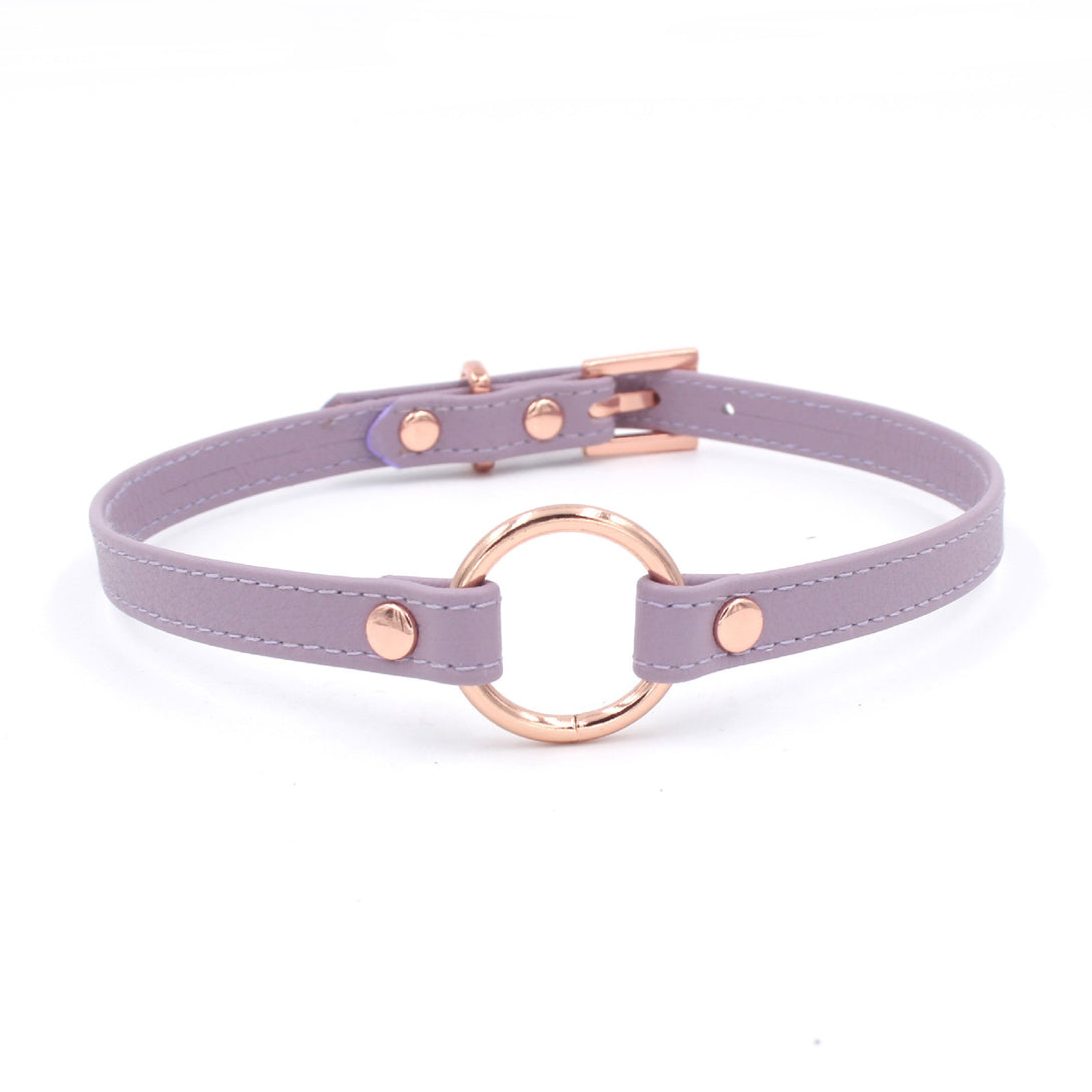 Custom Ring of O Mini Leather Collar - BDSM Day Collar Collar Restrained Grace   