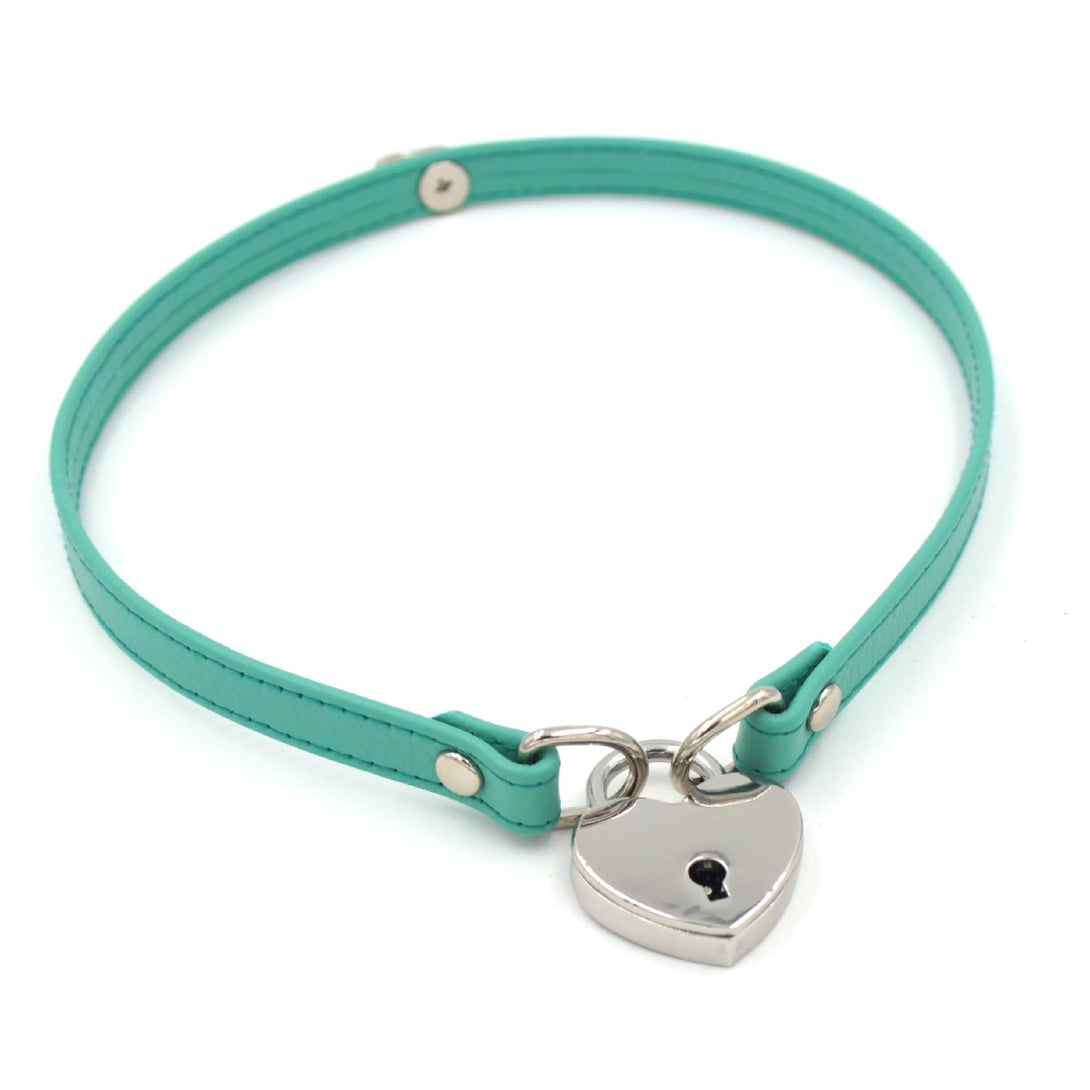Custom Leather Locking Mini Collar - BDSM Day Collar Collar Restrained Grace   