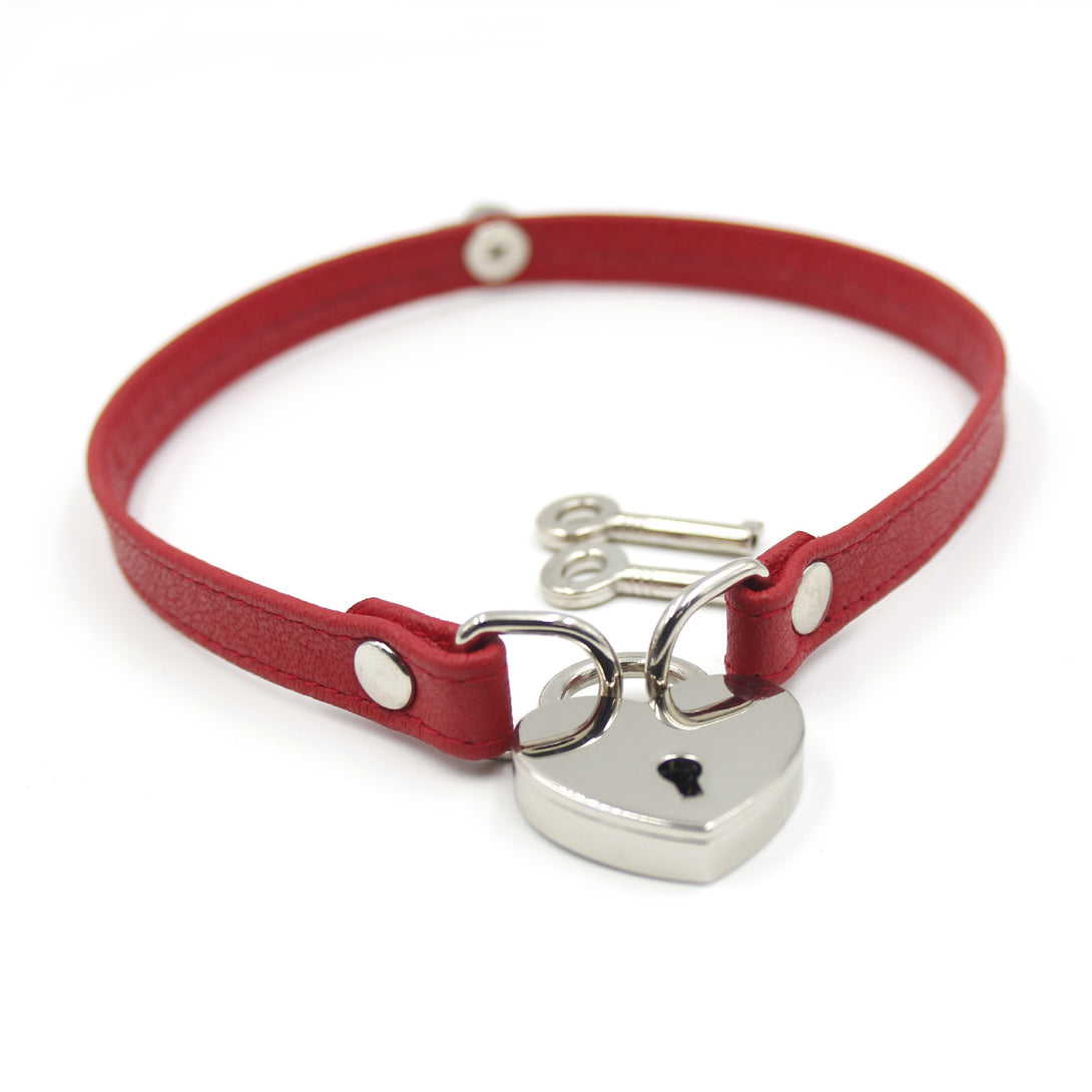 Custom Leather Locking Mini Collar - BDSM Day Collar Collar Restrained Grace   