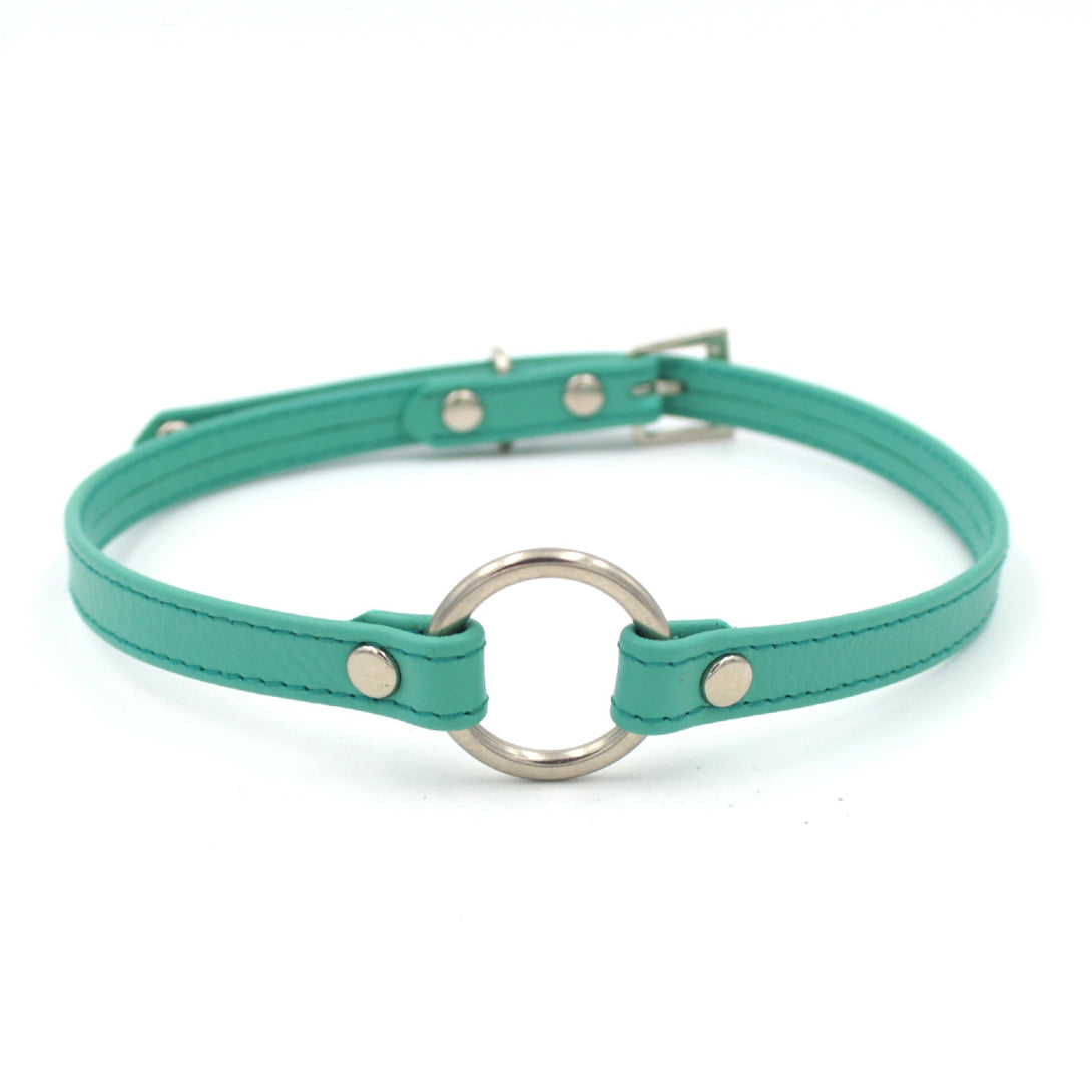 Custom Ring of O Mini Leather Collar - BDSM Day Collar Collar Restrained Grace   