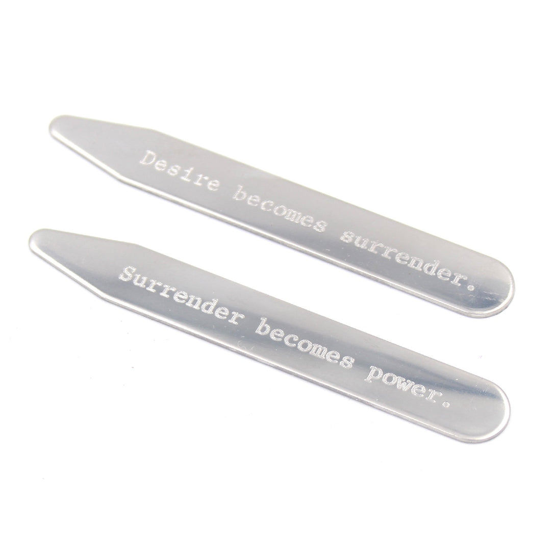 Personalized Steel Collar Stays Collar Stays Restrained Grace   