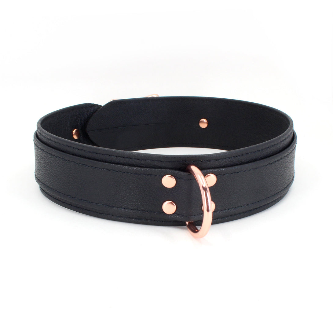 Design Your Own Bold 1.5" Leather Bondage Collar Collar Restrained Grace   