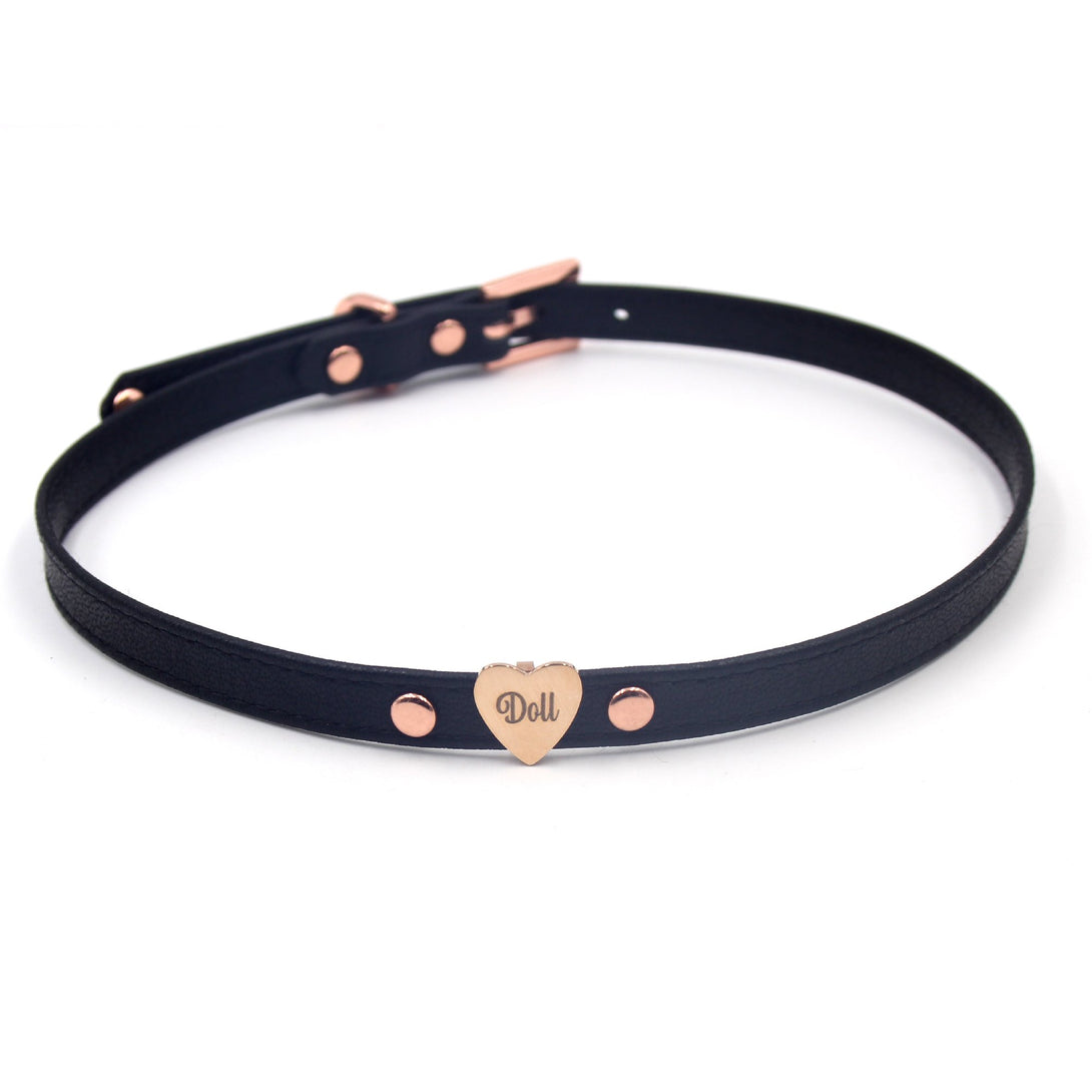 Custom Engraved Candy Heart Mini Collar - BDSM Day Collar Collar Restrained Grace   