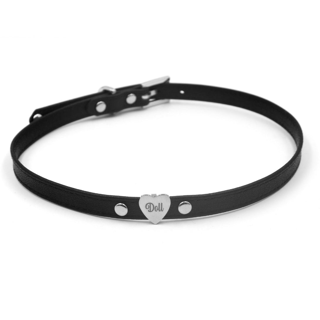 Custom Engraved Candy Heart Mini Collar - BDSM Day Collar Collar Restrained Grace   