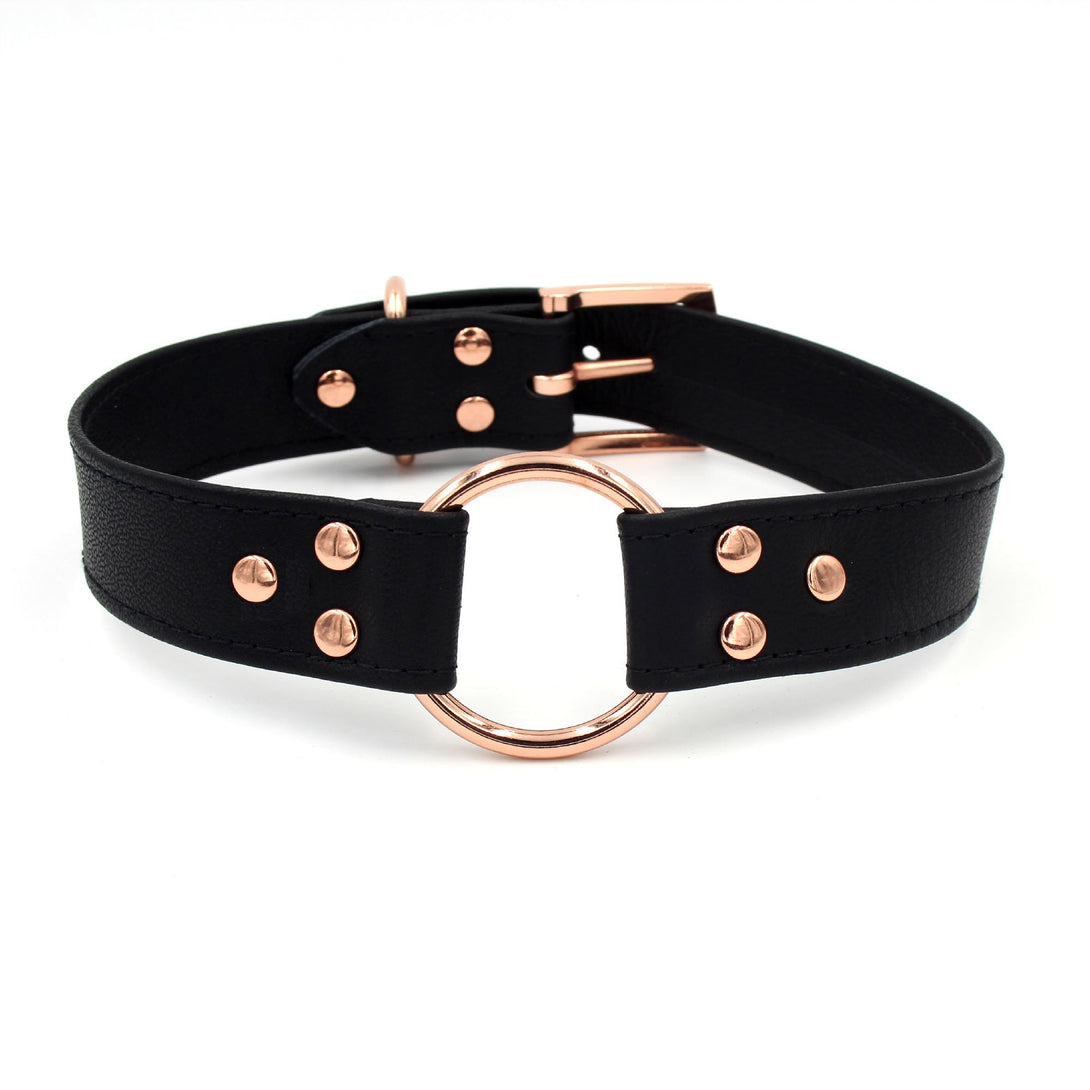 Restrained Grace Collar The Heavy Ring of O Classic Collar in Black & Rose Gold