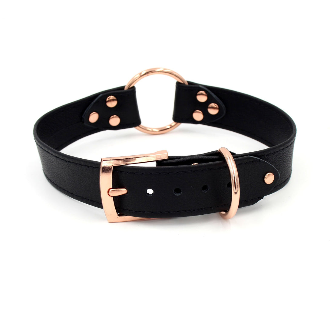 Restrained Grace Collar The Heavy Ring of O Classic Collar in Black & Rose Gold