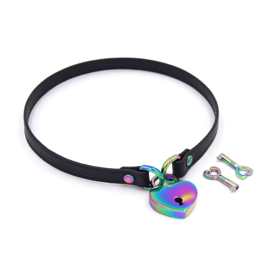 Custom Leather Locking Mini Collar - BDSM Day Collar Collar Restrained Grace   
