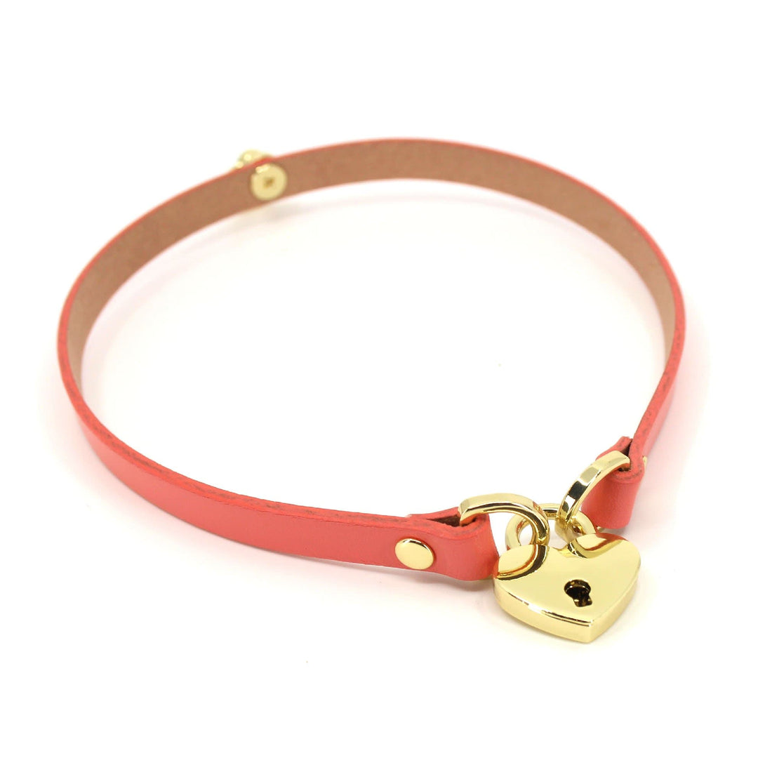 Custom Leather Locking Mini Collar - BDSM Day Collar Collar Restrained Grace   