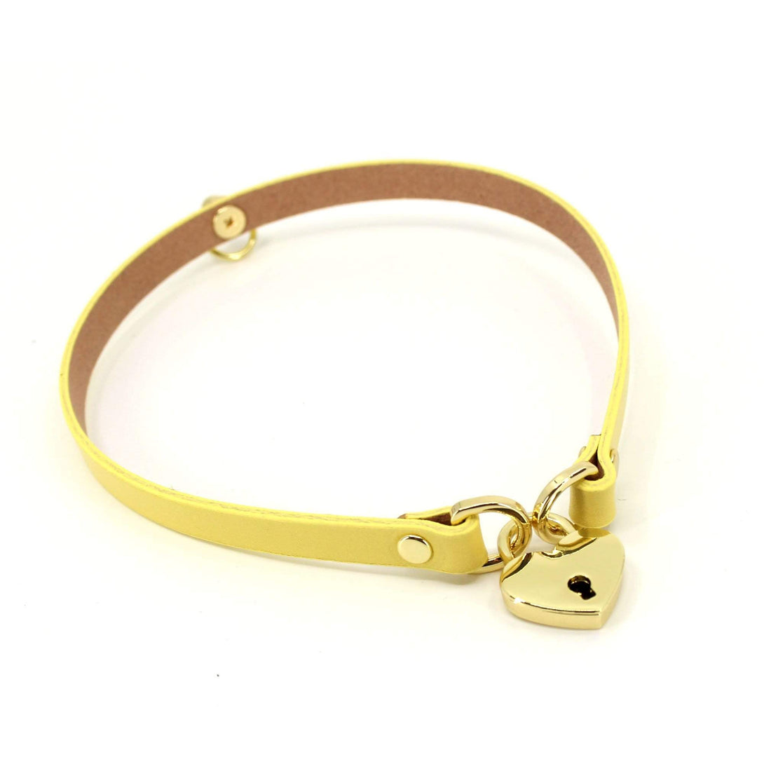 Custom Leather Locking Mini Collar - BDSM Day Collar Collar Restrained Grace   