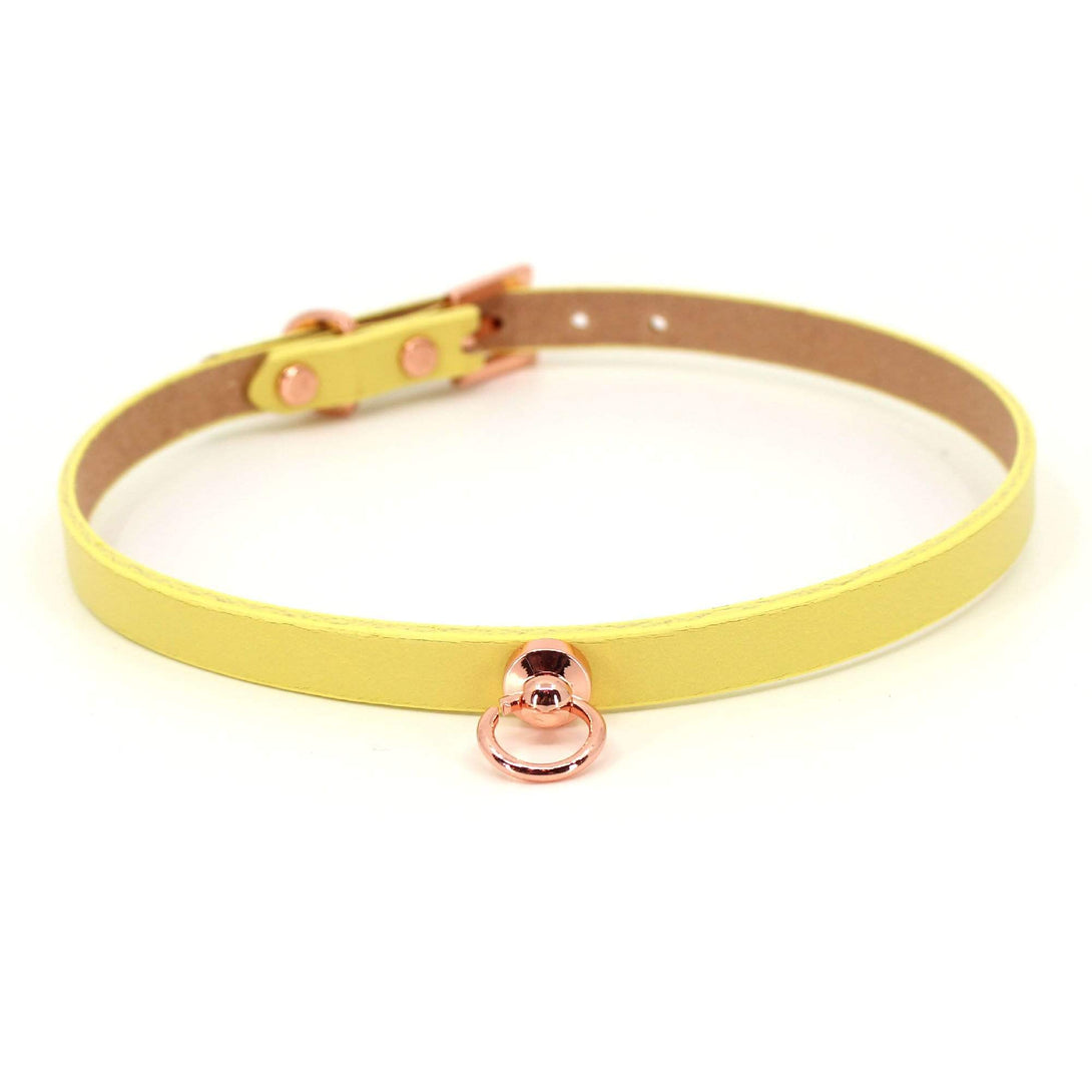 Design Your Own Leather Mini Collar - BDSM Day Collar Collar Restrained Grace   