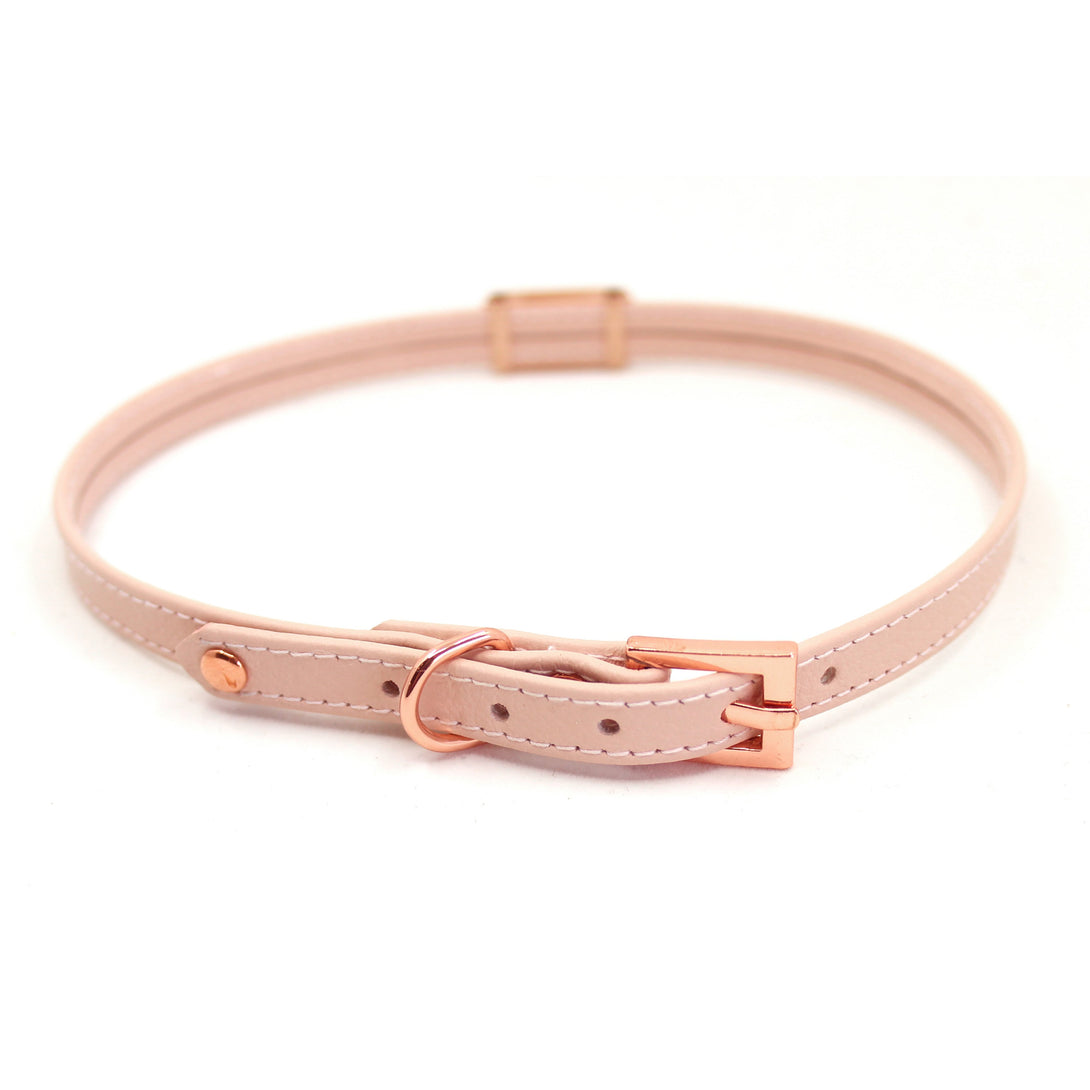 Custom Engraved Plaque Leather Mini Collar - BDSM Day Collar Collar Restrained Grace   