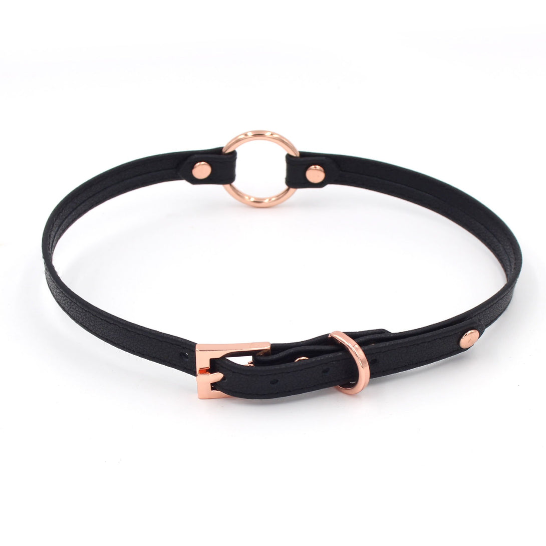 Restrained Grace Collar The Small Ring of O Mini Collar in Black & Rose Gold