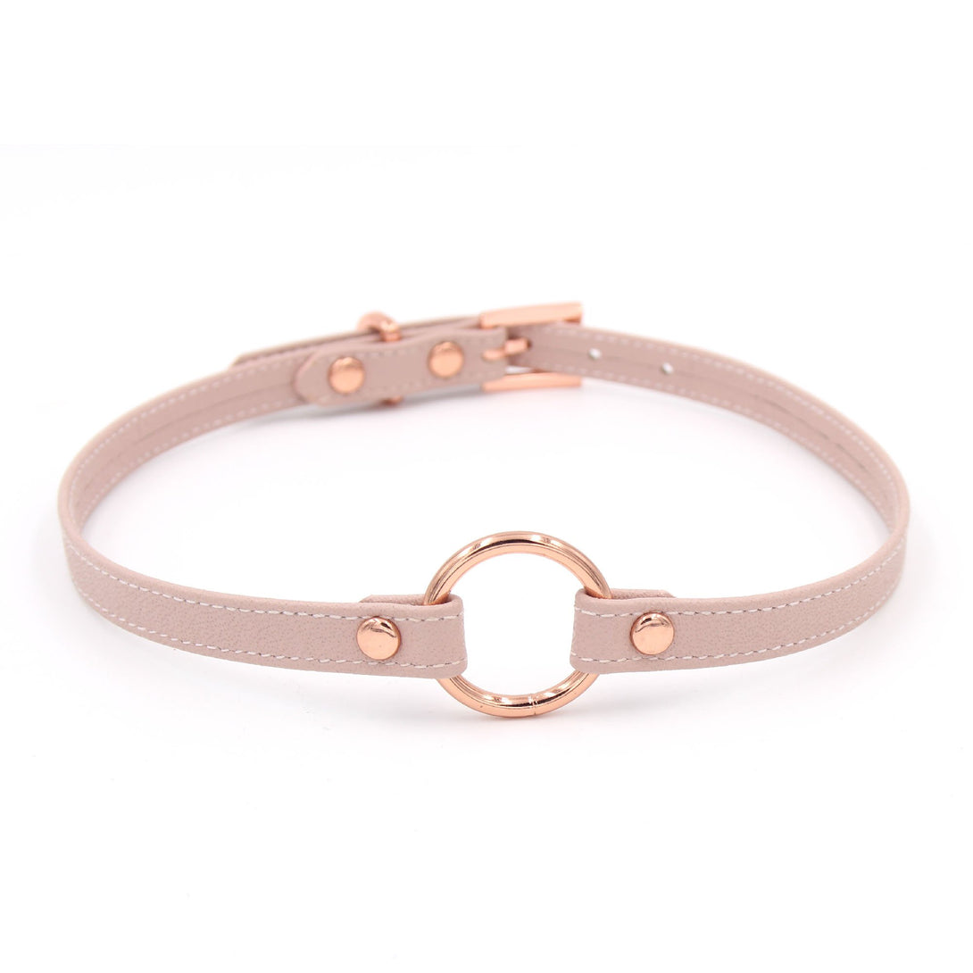 Custom Ring of O Mini Leather Collar - BDSM Day Collar Collar Restrained Grace   