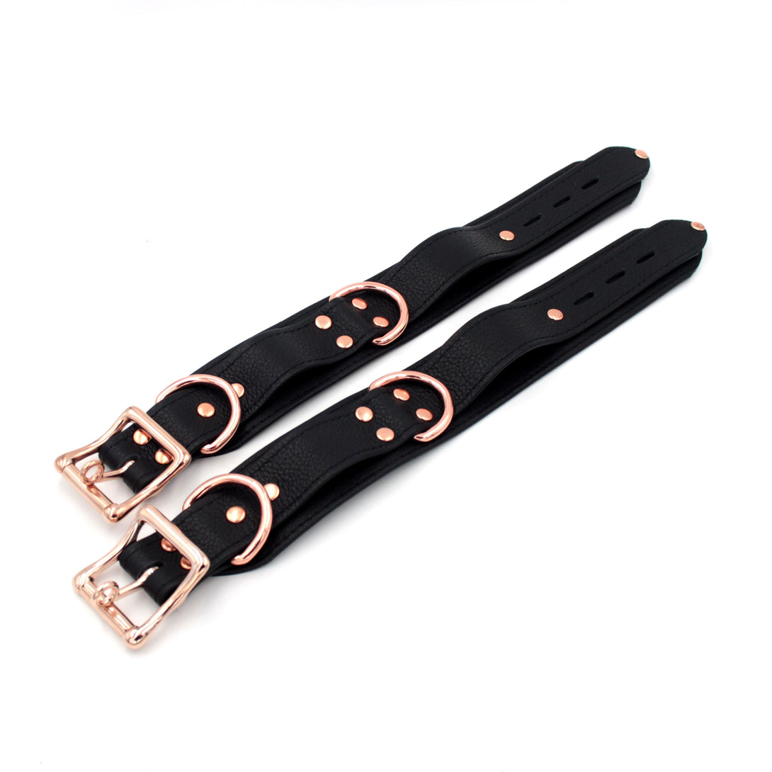 Design Your Own Bold Leather Bondage Cuffs Cuffs Restrained Grace   