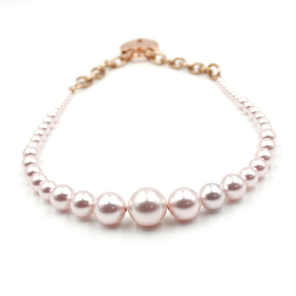 Rose Gold Swarovski Pearl Day Collar Day Collar Restrained Grace   