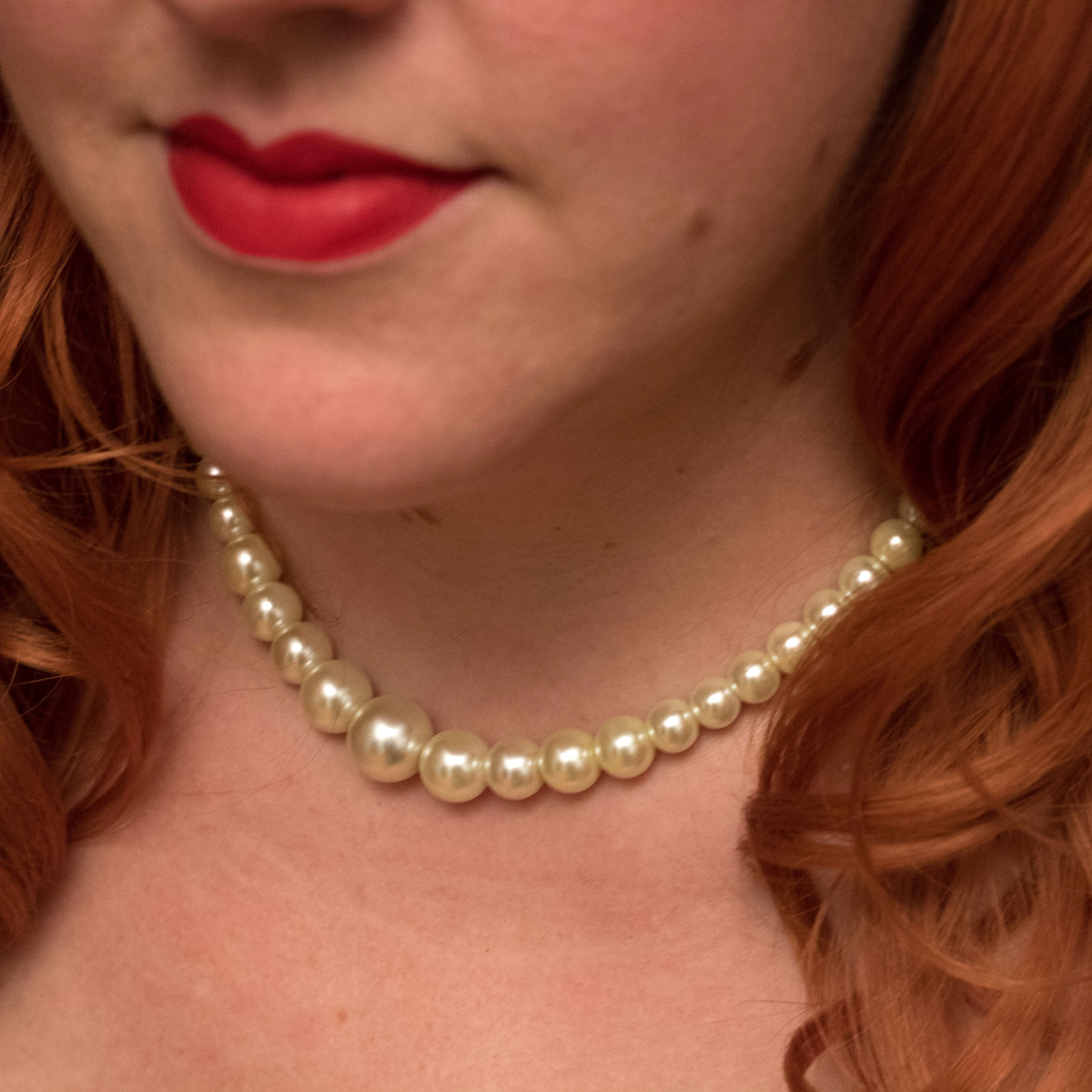 Cream Swarovski Pearl Day Collar Day Collar Restrained Grace   