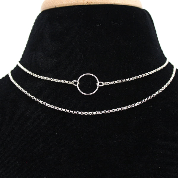Restrained Grace Day Collar Ultra Discreet Double Layer Ring of O Day Collar - BDSM Day Collar